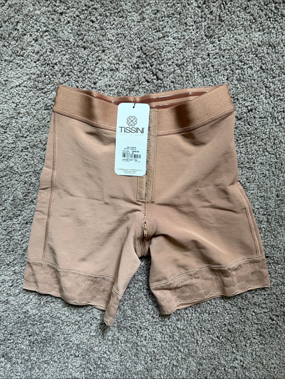 TISSINI High-Waist Shaping Shorts in Nude